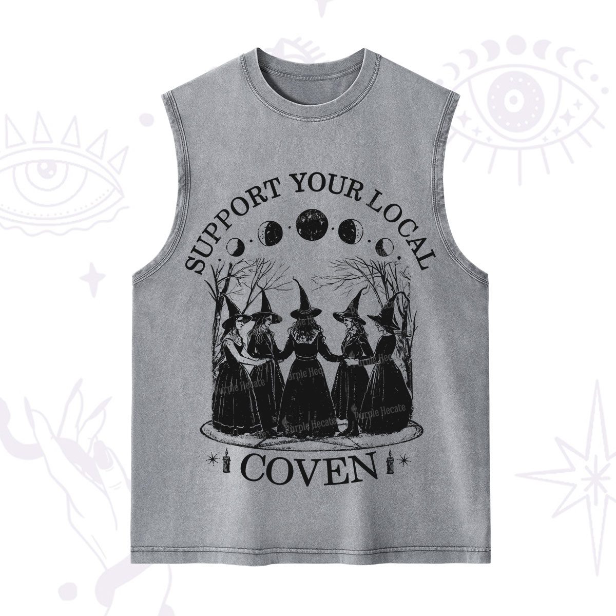 Purplehecate Support Your Local Coven Washed Tank