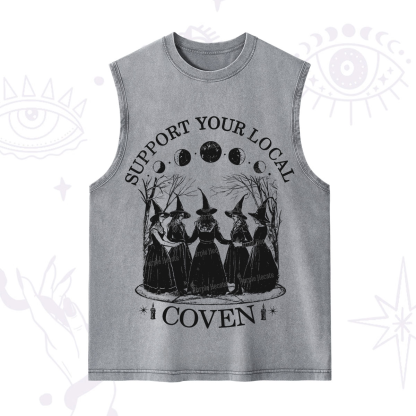 Purplehecate Support Your Local Coven Washed Tank