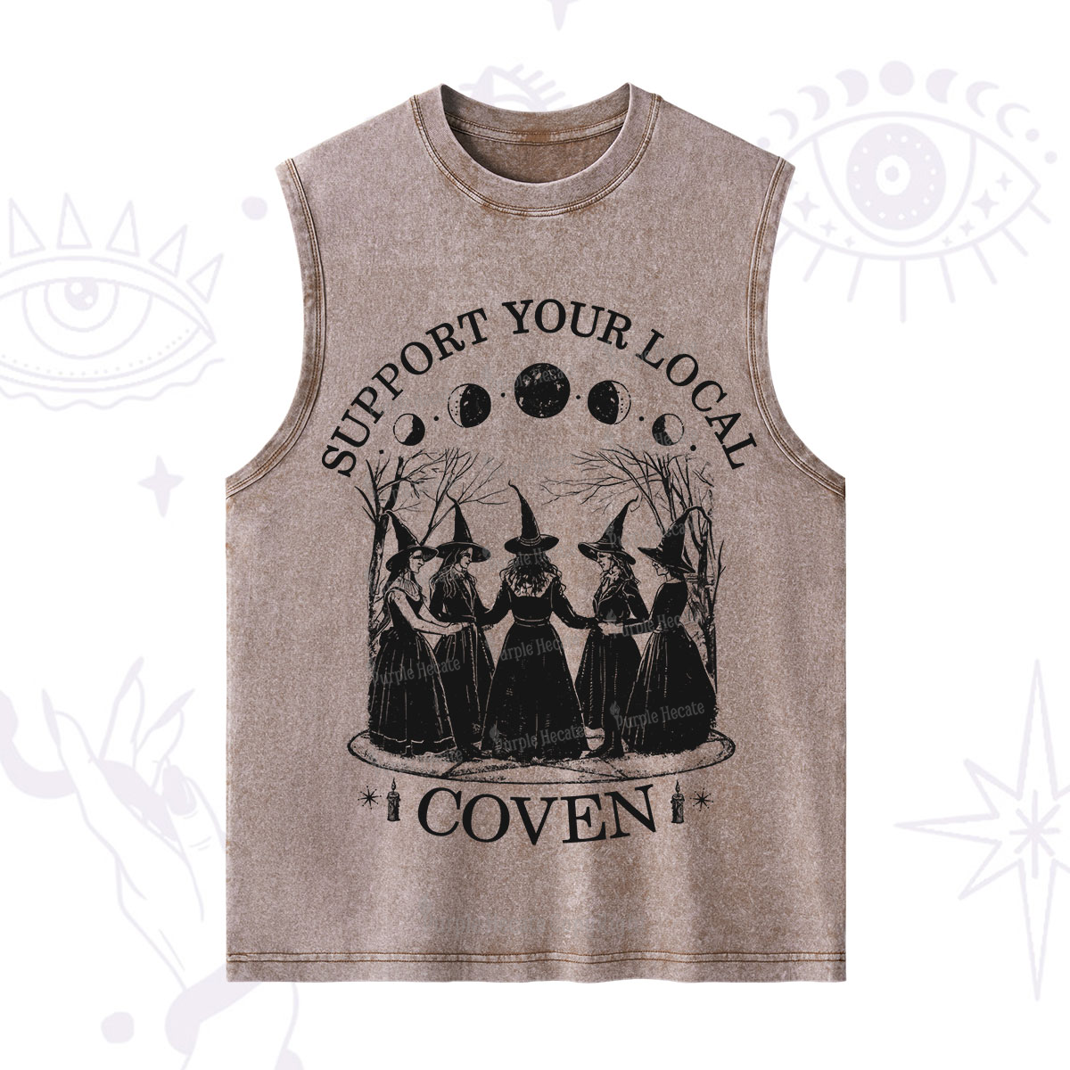 Purplehecate Support Your Local Coven Washed Tank