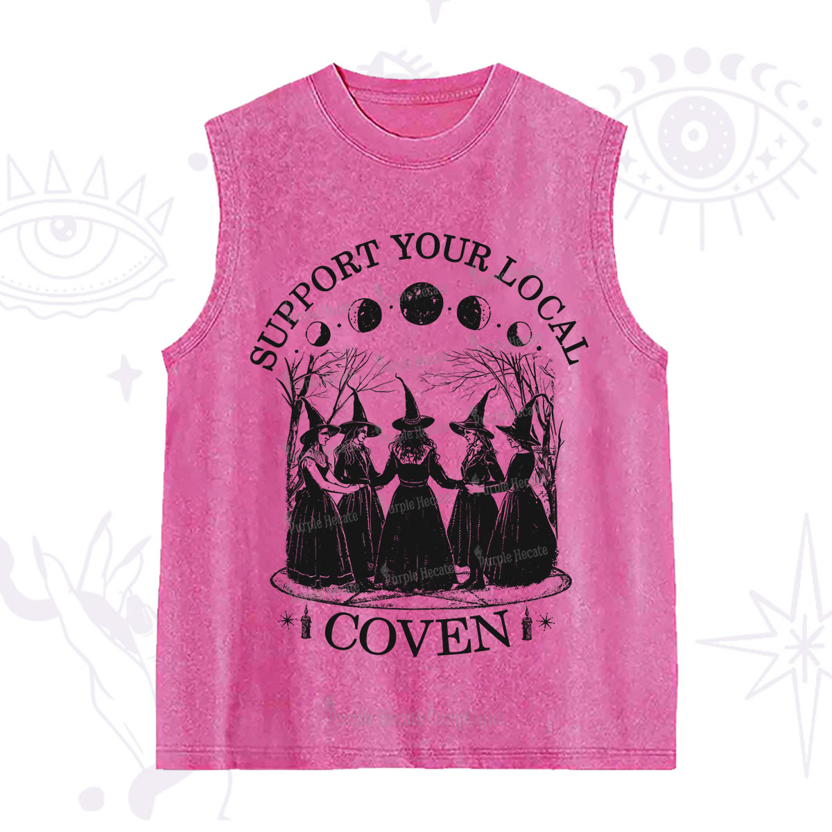 Purplehecate Support Your Local Coven Washed Tank