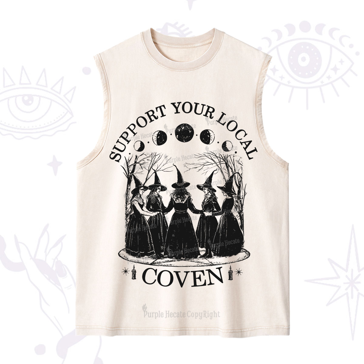 Purplehecate Support Your Local Coven Washed Tank