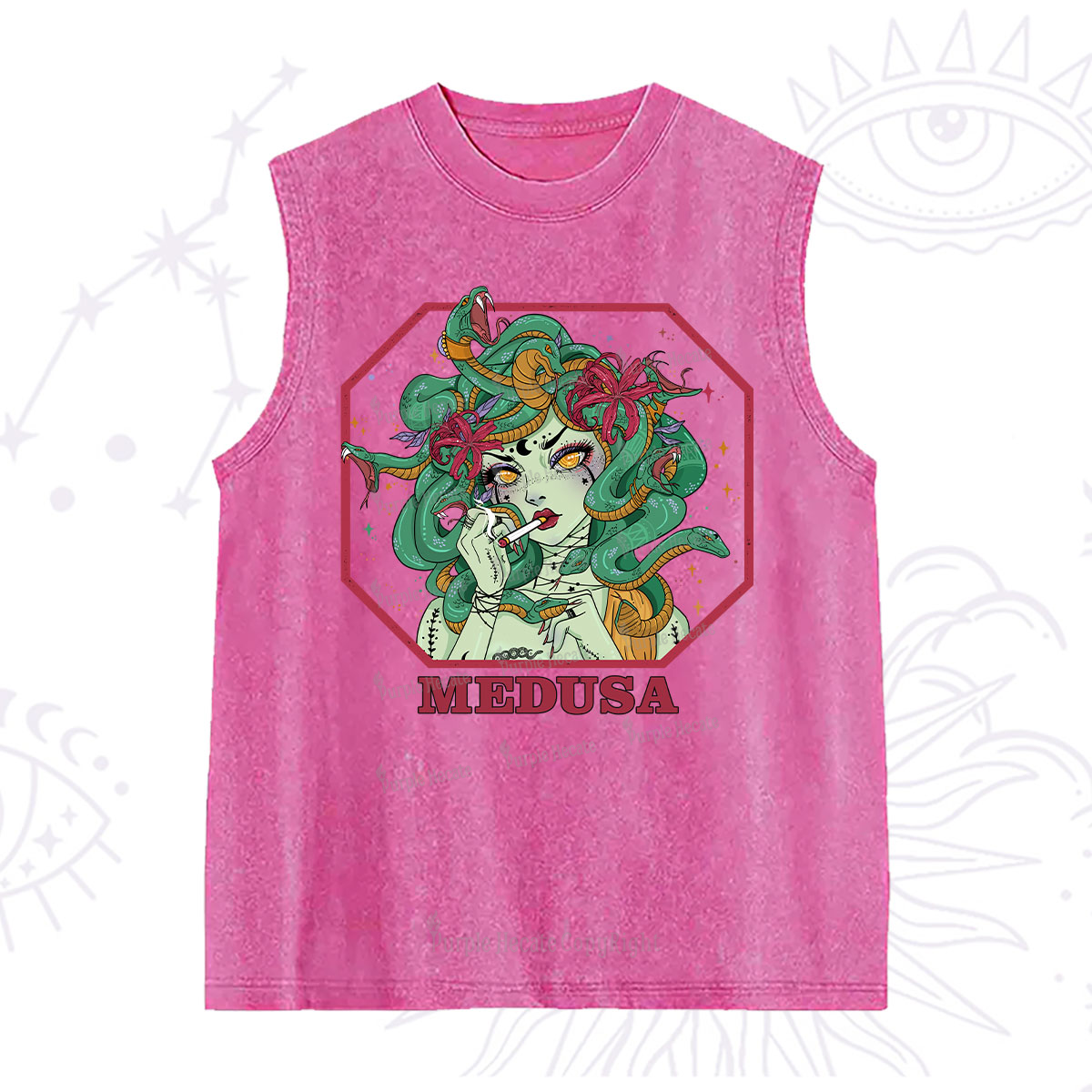 Purplehecate The Greek Goddess Medusa Washed Tank