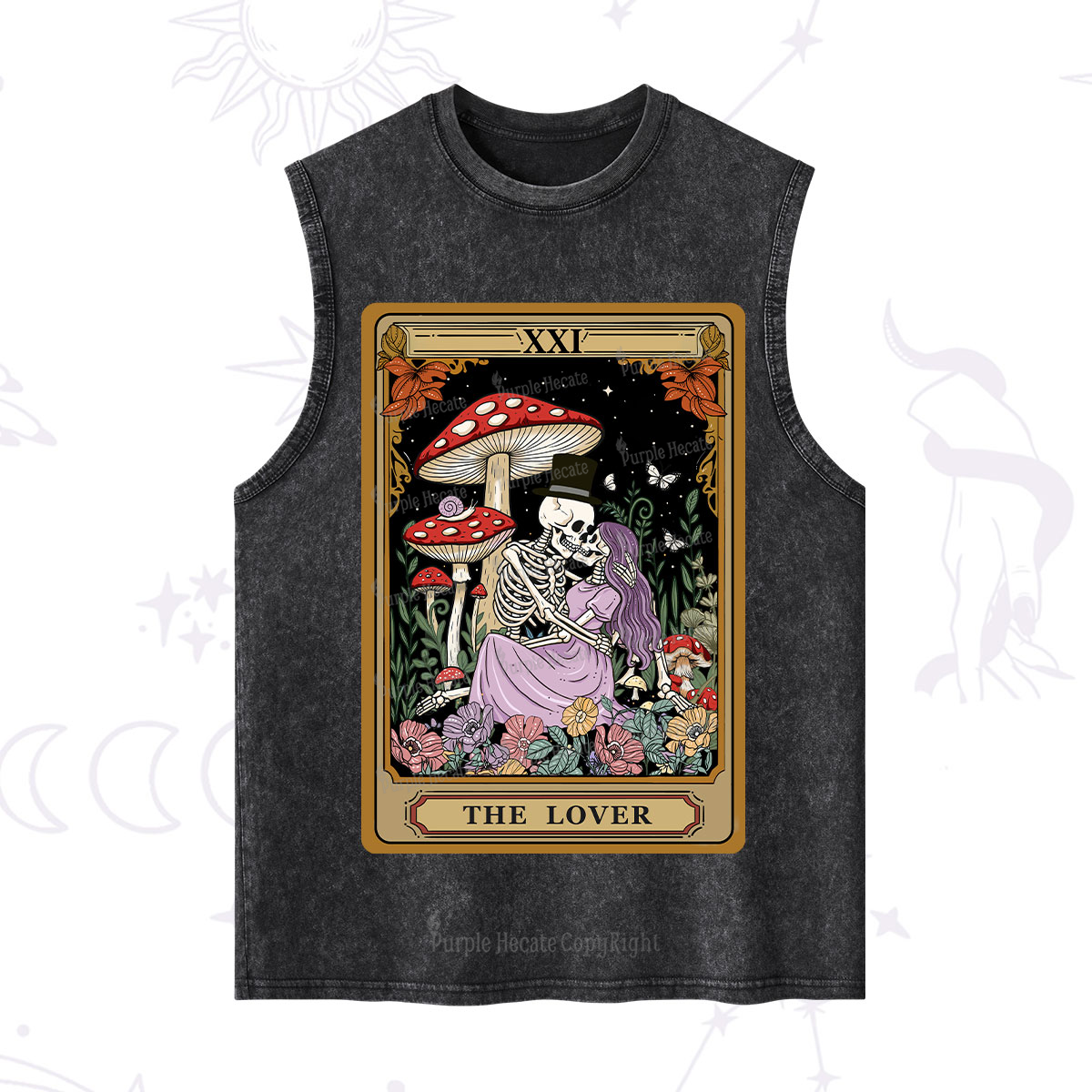 Purplehecate The Vintage Lover Tarot Washed Tank