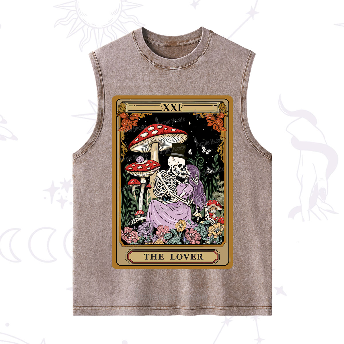 Purplehecate The Vintage Lover Tarot Washed Tank