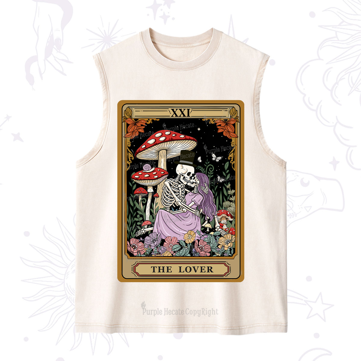 Purplehecate The Vintage Lover Tarot Washed Tank