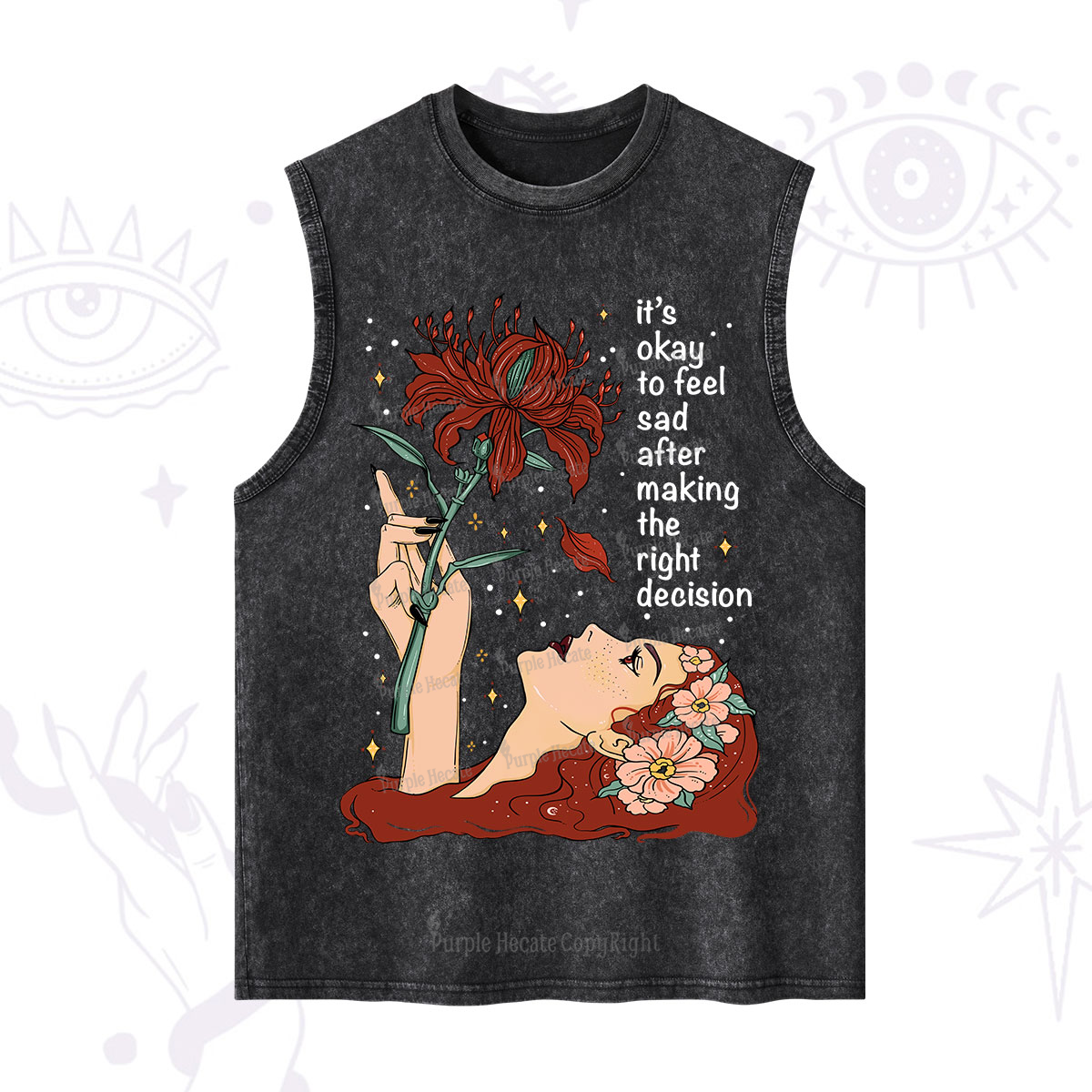 Purplehecate It's Okay To Feel Sad After Making The Right Decision Washed Tank