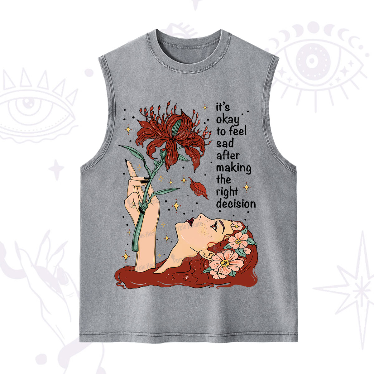 Purplehecate It's Okay To Feel Sad After Making The Right Decision Washed Tank