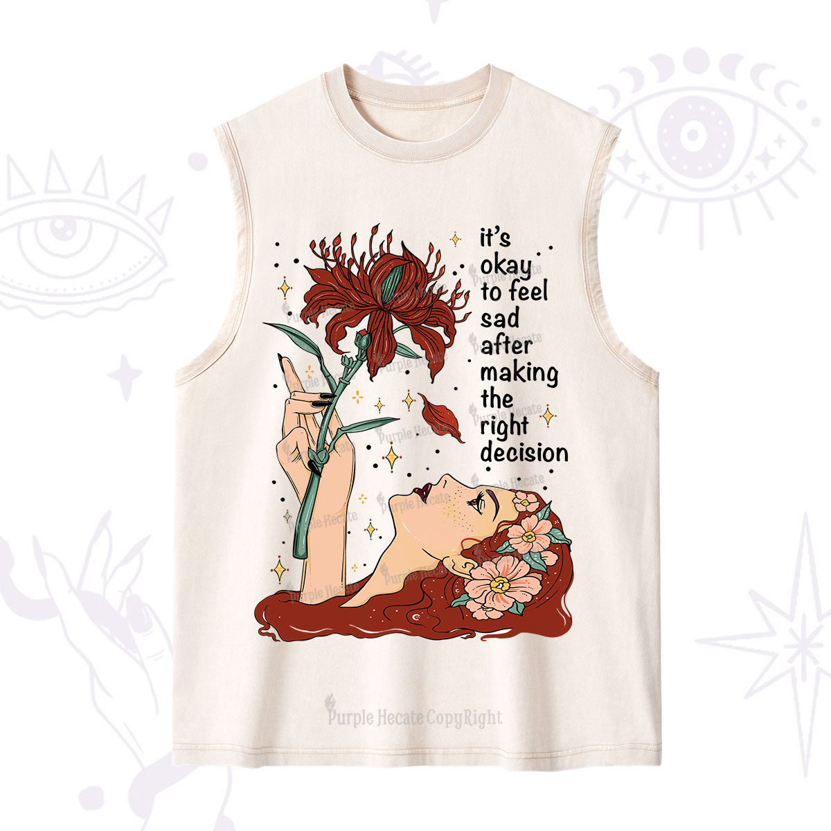 Purplehecate It's Okay To Feel Sad After Making The Right Decision Washed Tank