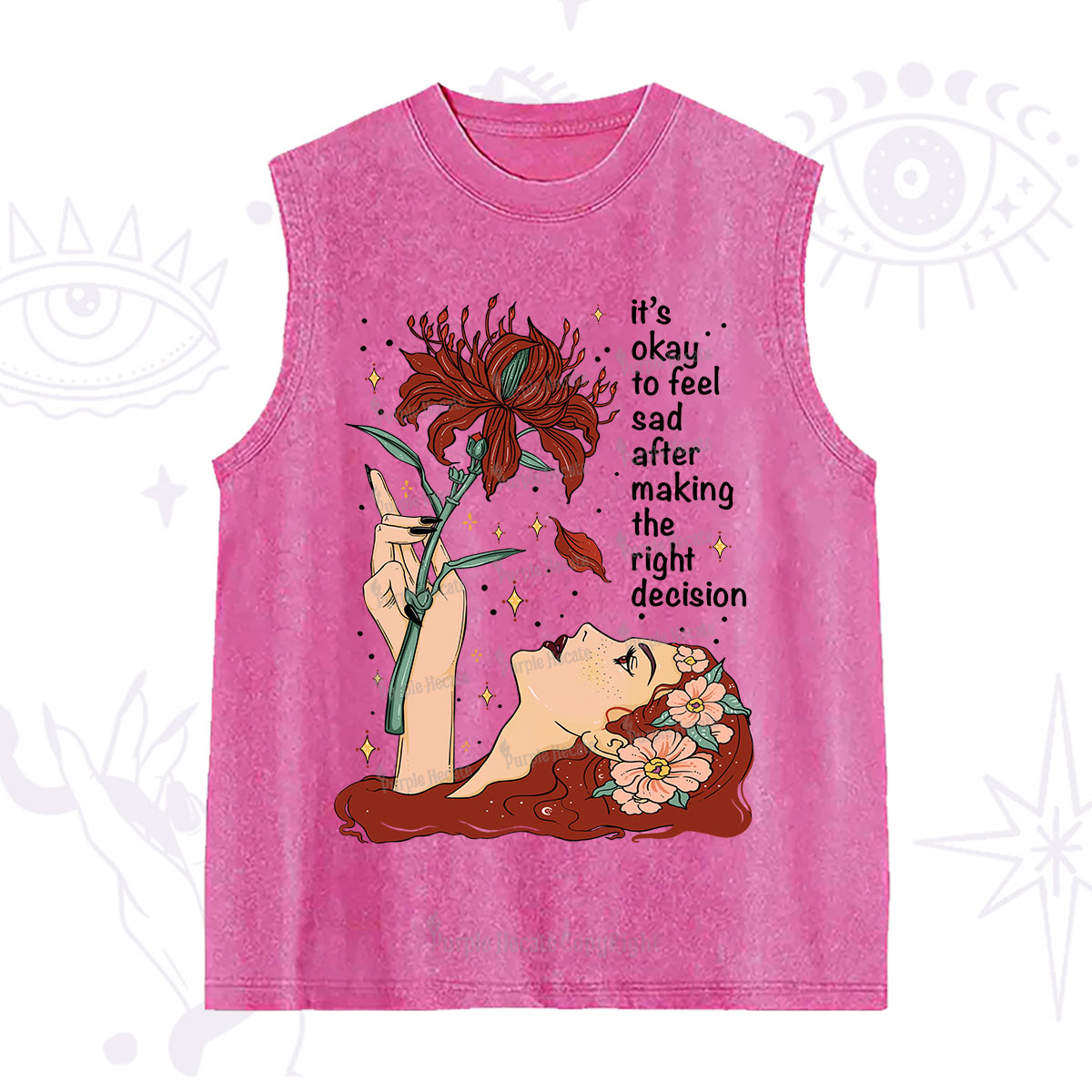 Purplehecate It's Okay To Feel Sad After Making The Right Decision Washed Tank