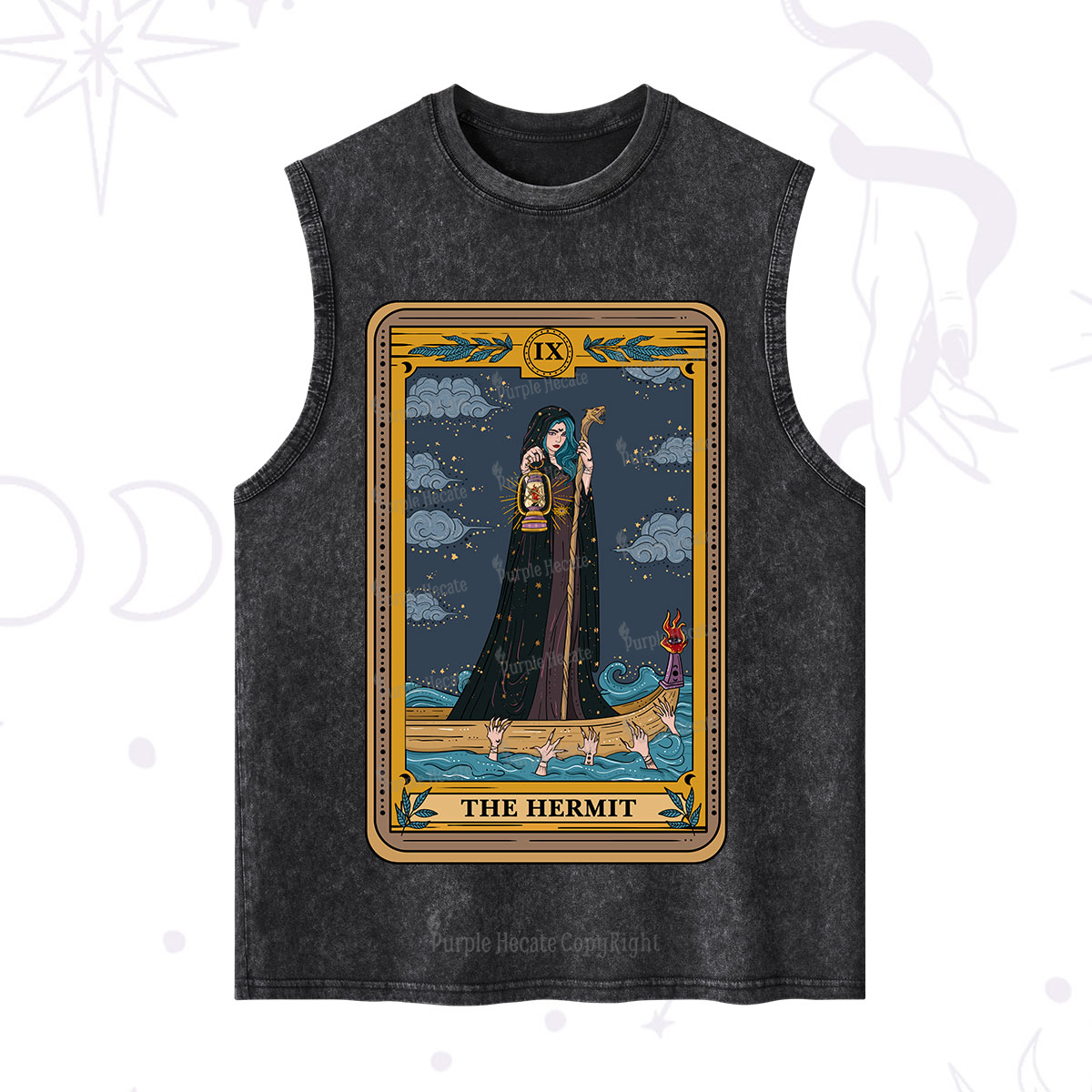 Purplehecate The Hermit Goddess Tarot Washed Tank