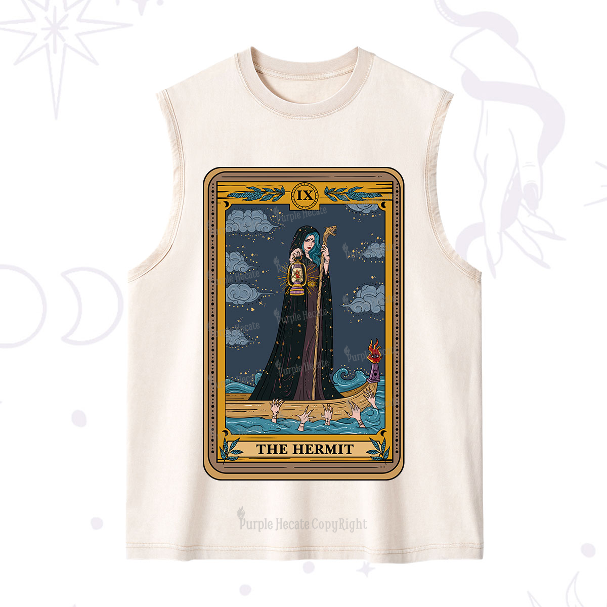 Purplehecate The Hermit Goddess Tarot Washed Tank