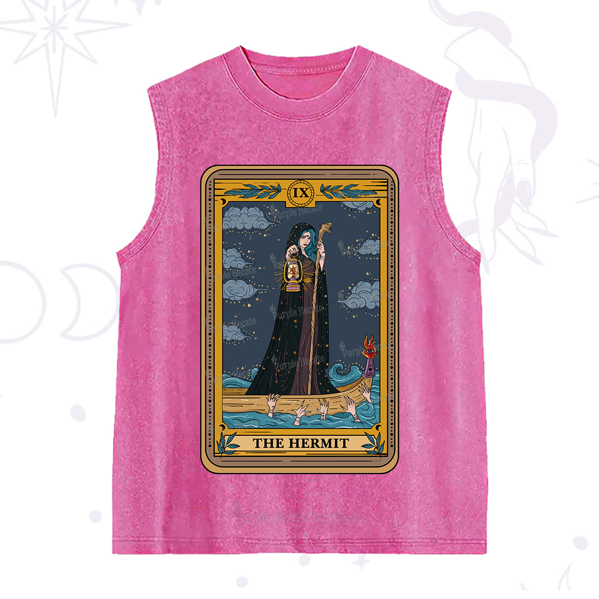 Purplehecate The Hermit Goddess Tarot Washed Tank