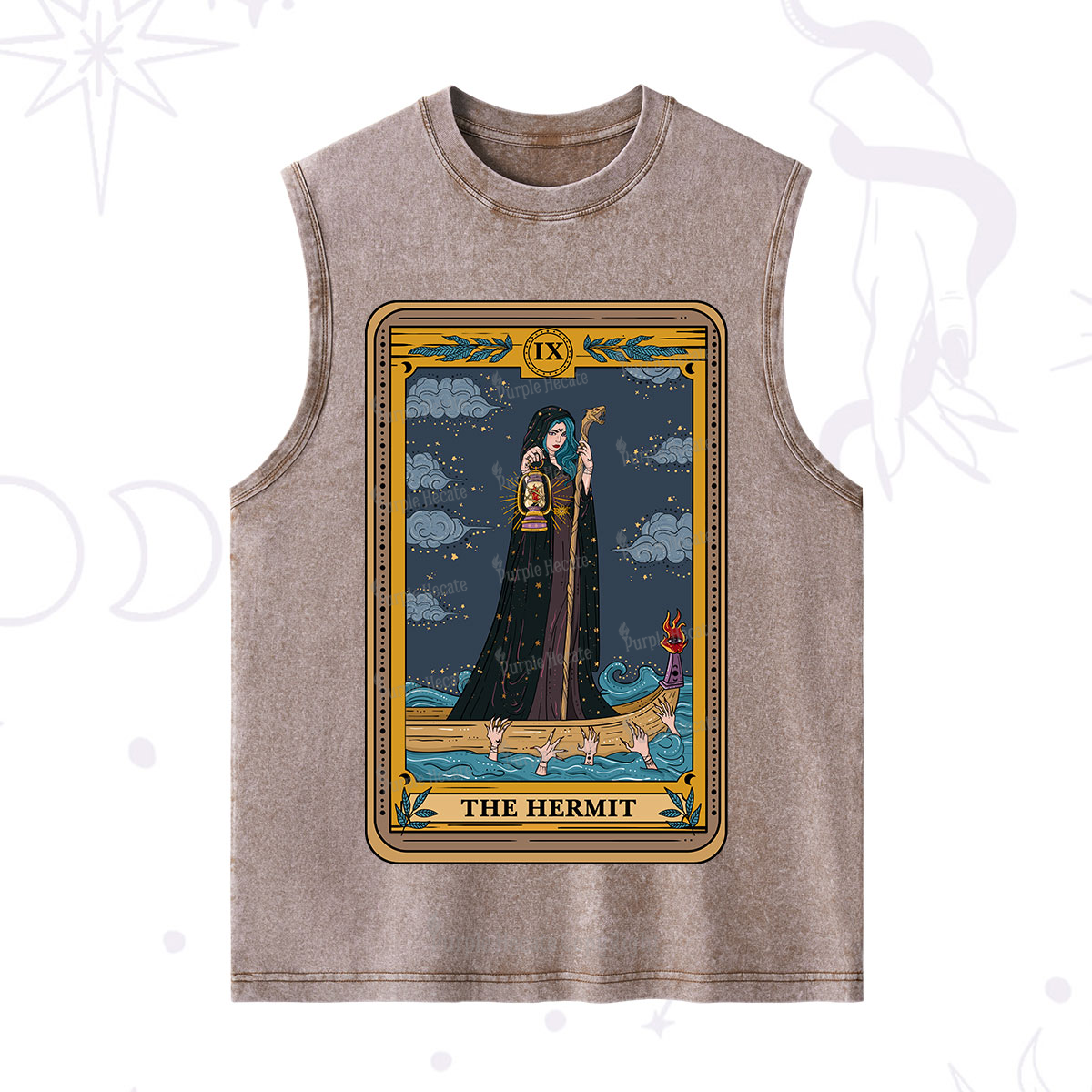 Purplehecate The Hermit Goddess Tarot Washed Tank