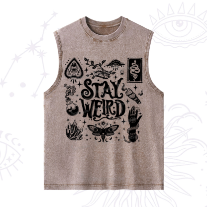 Purplehecate Stay Weird and Witchy Washed Tank