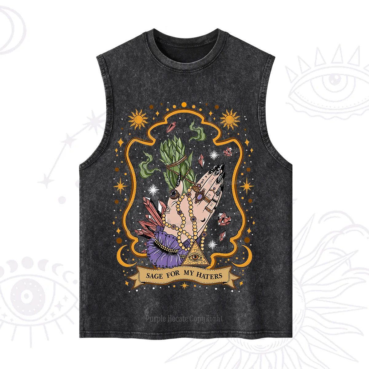 Purplehecate Sage For My Haters Washed Tank