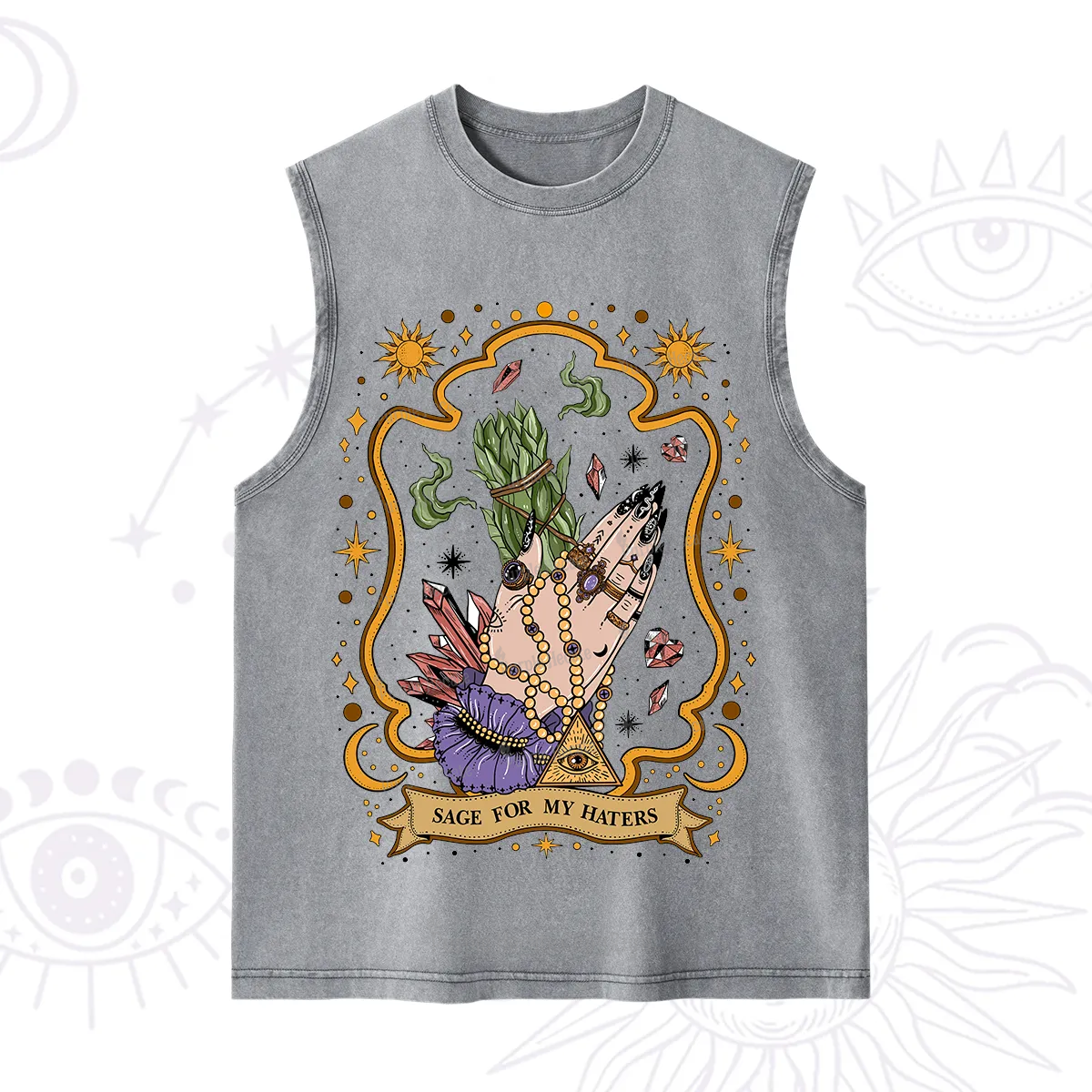 Purplehecate Sage For My Haters Washed Tank