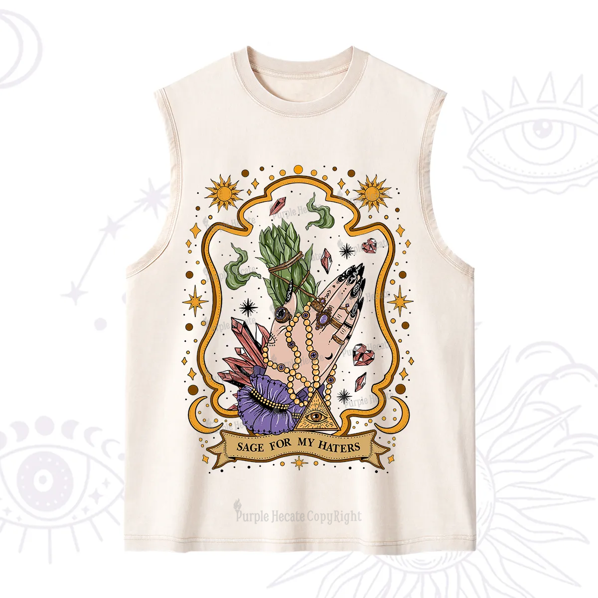 Purplehecate Sage For My Haters Washed Tank