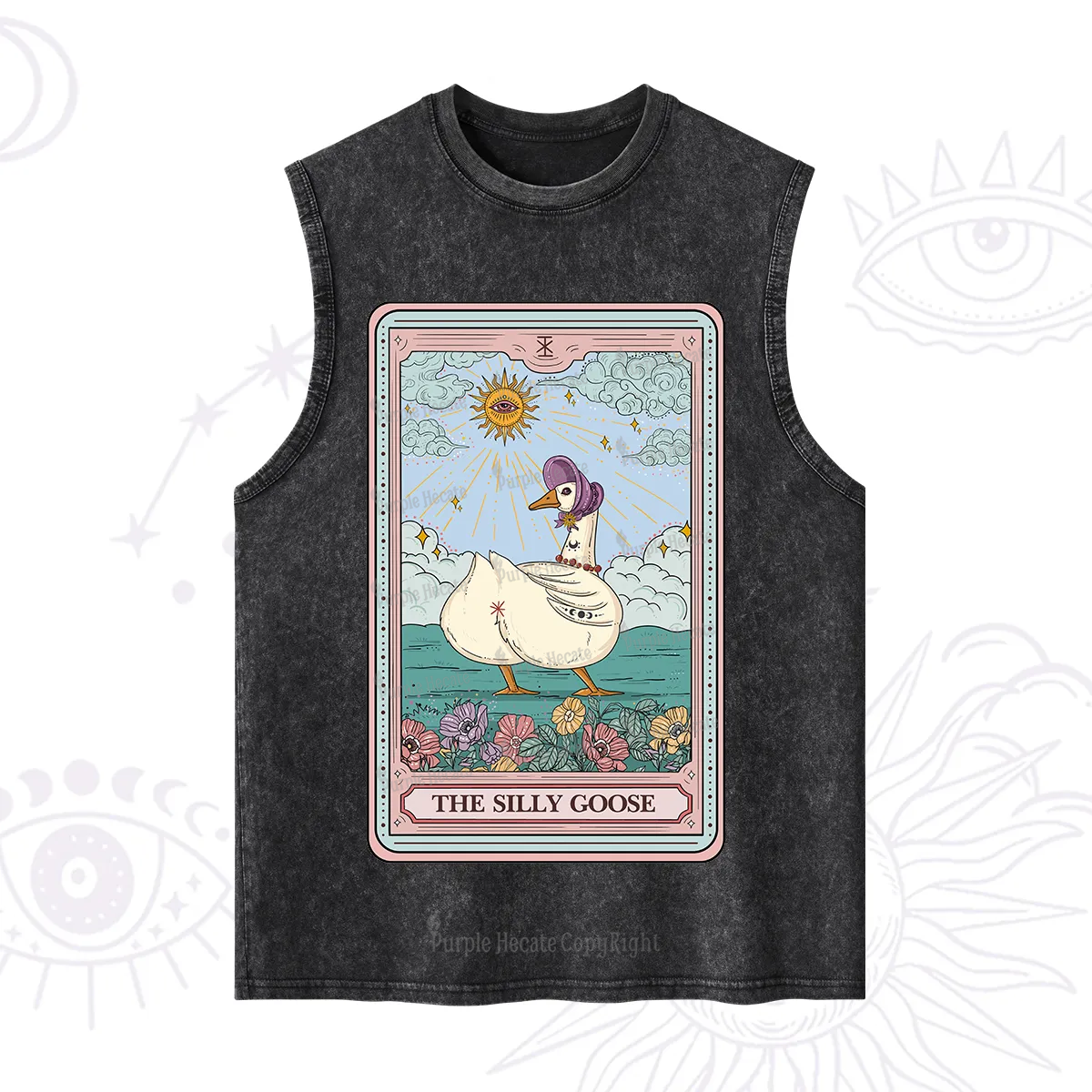 Purplehecate The Silly Goose Tarot Washed Tank