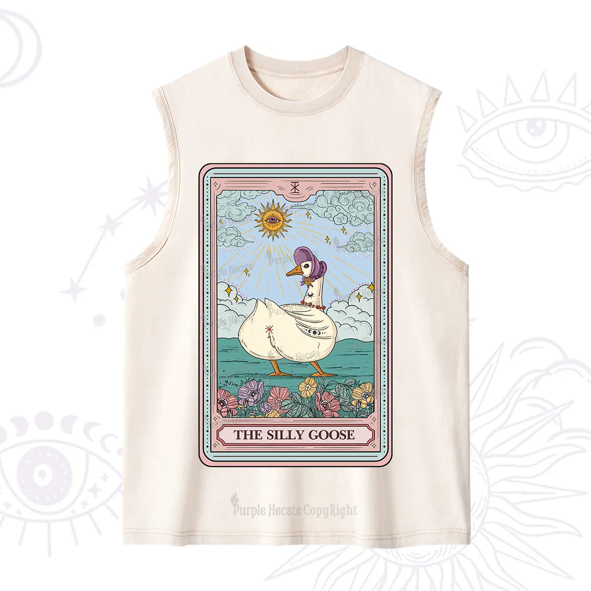 Purplehecate The Silly Goose Tarot Washed Tank