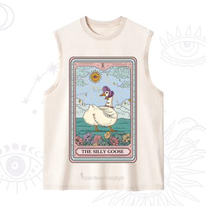 Purplehecate The Silly Goose Tarot Washed Tank