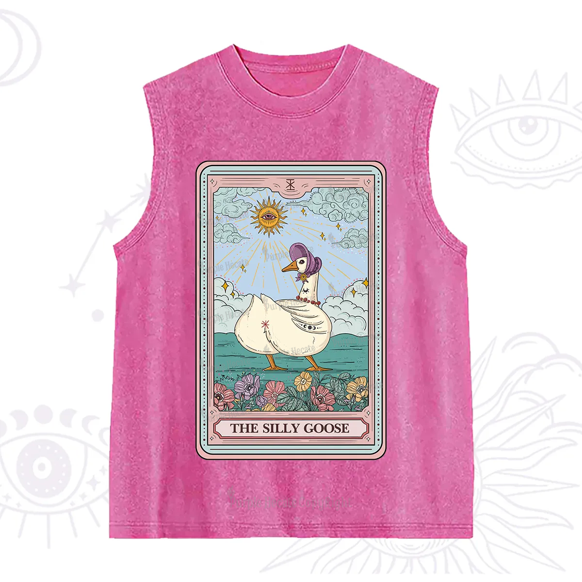 Purplehecate The Silly Goose Tarot Washed Tank