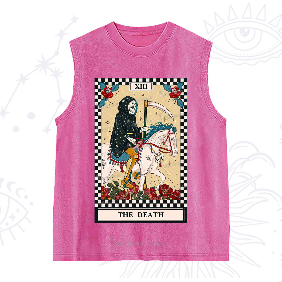 Purplehecate The Death Tarot Skeleton Washed Tank