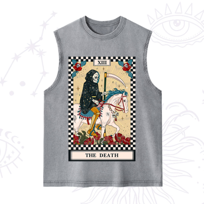 Purplehecate The Death Tarot Skeleton Washed Tank