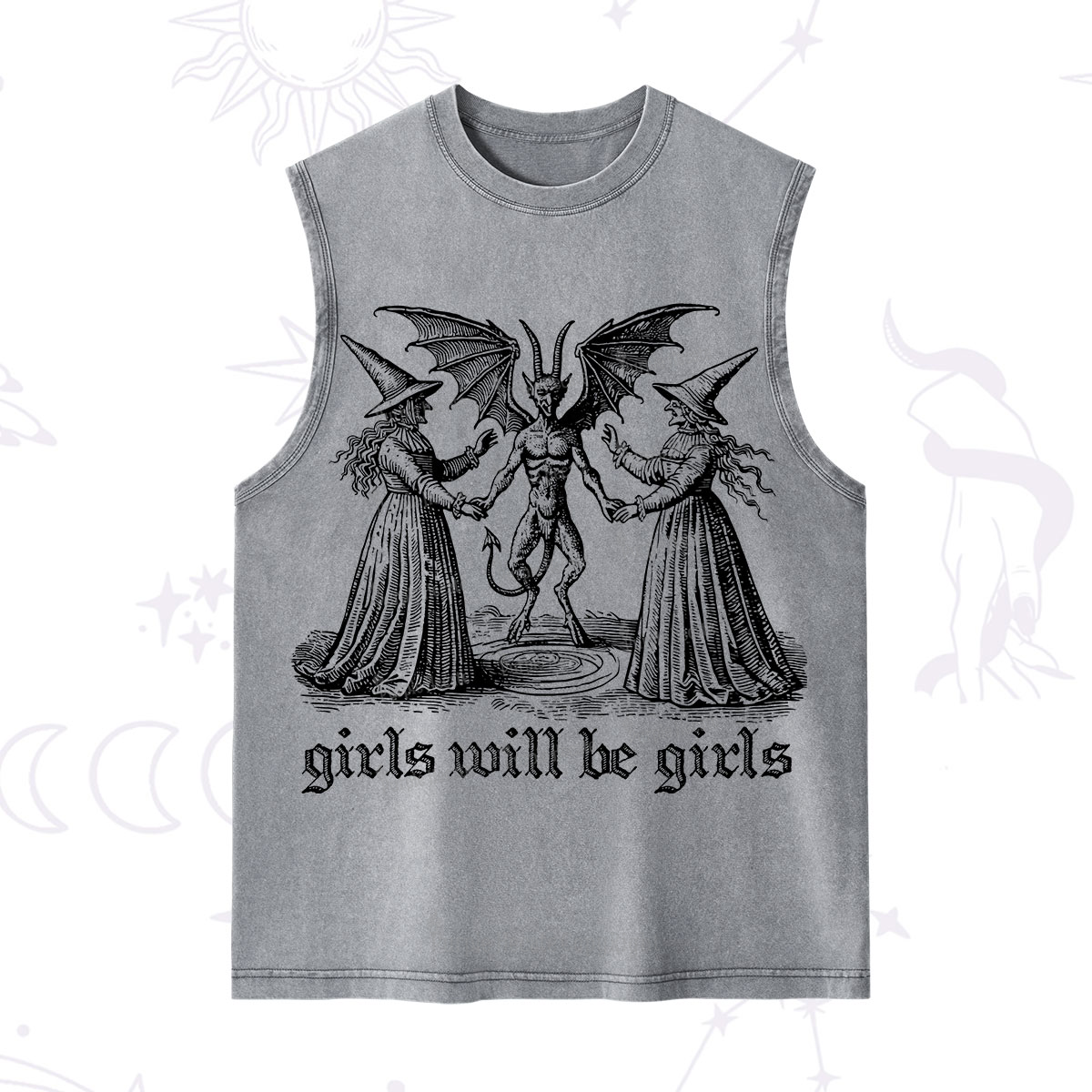 Purplehecate Witch Girls Will Be Girls Washed Tank