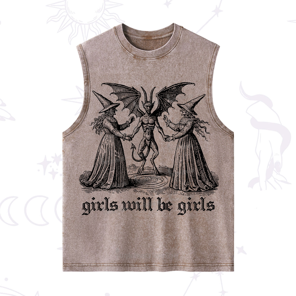Purplehecate Witch Girls Will Be Girls Washed Tank