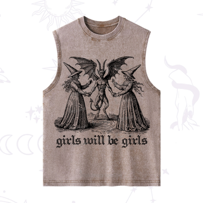 Purplehecate Witch Girls Will Be Girls Washed Tank