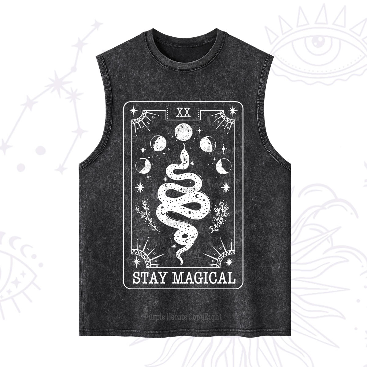 Purplehecate The Stay Magical Tarot Washed Tank