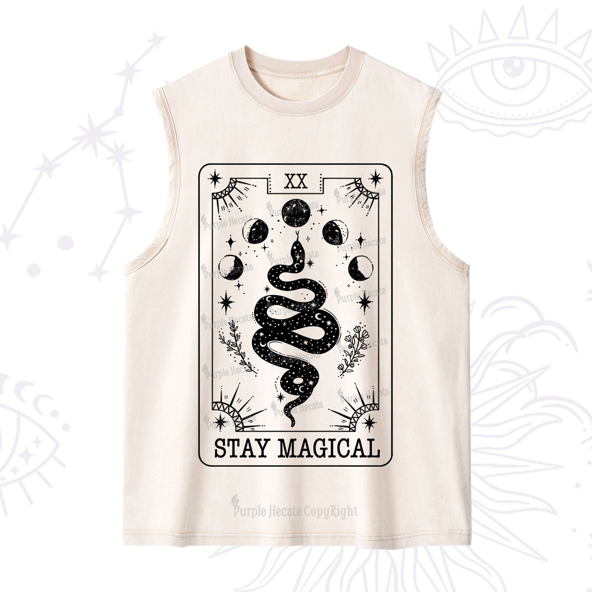 Purplehecate The Stay Magical Tarot Washed Tank