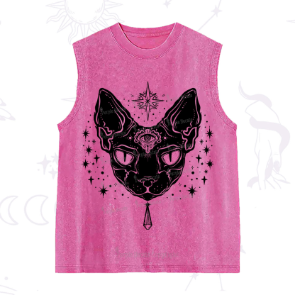 Purplehecate Three Eyed Sphynx Cat Washed Tank