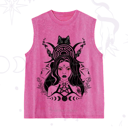 Purplehecate The Triple Moon Goddess Hecate Washed Tank