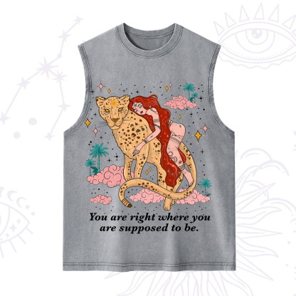 Purplehecate You Are Right Where You Are Supposed To Be Washed Tank