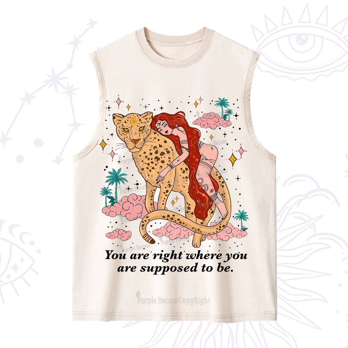 Purplehecate You Are Right Where You Are Supposed To Be Washed Tank