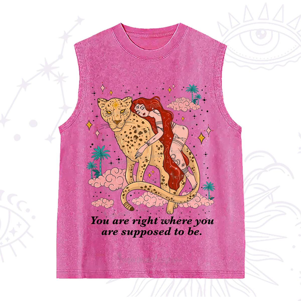 Purplehecate You Are Right Where You Are Supposed To Be Washed Tank