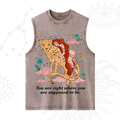 Purplehecate You Are Right Where You Are Supposed To Be Washed Tank