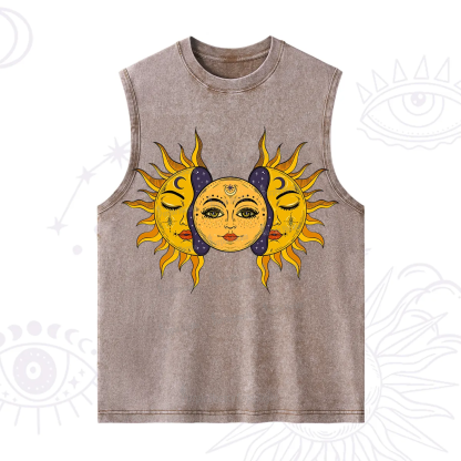 Purplehecate Celestial Twin Suns Washed Tank