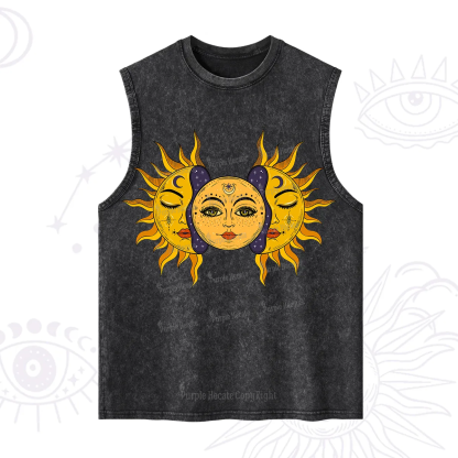 Purplehecate Celestial Twin Suns Washed Tank