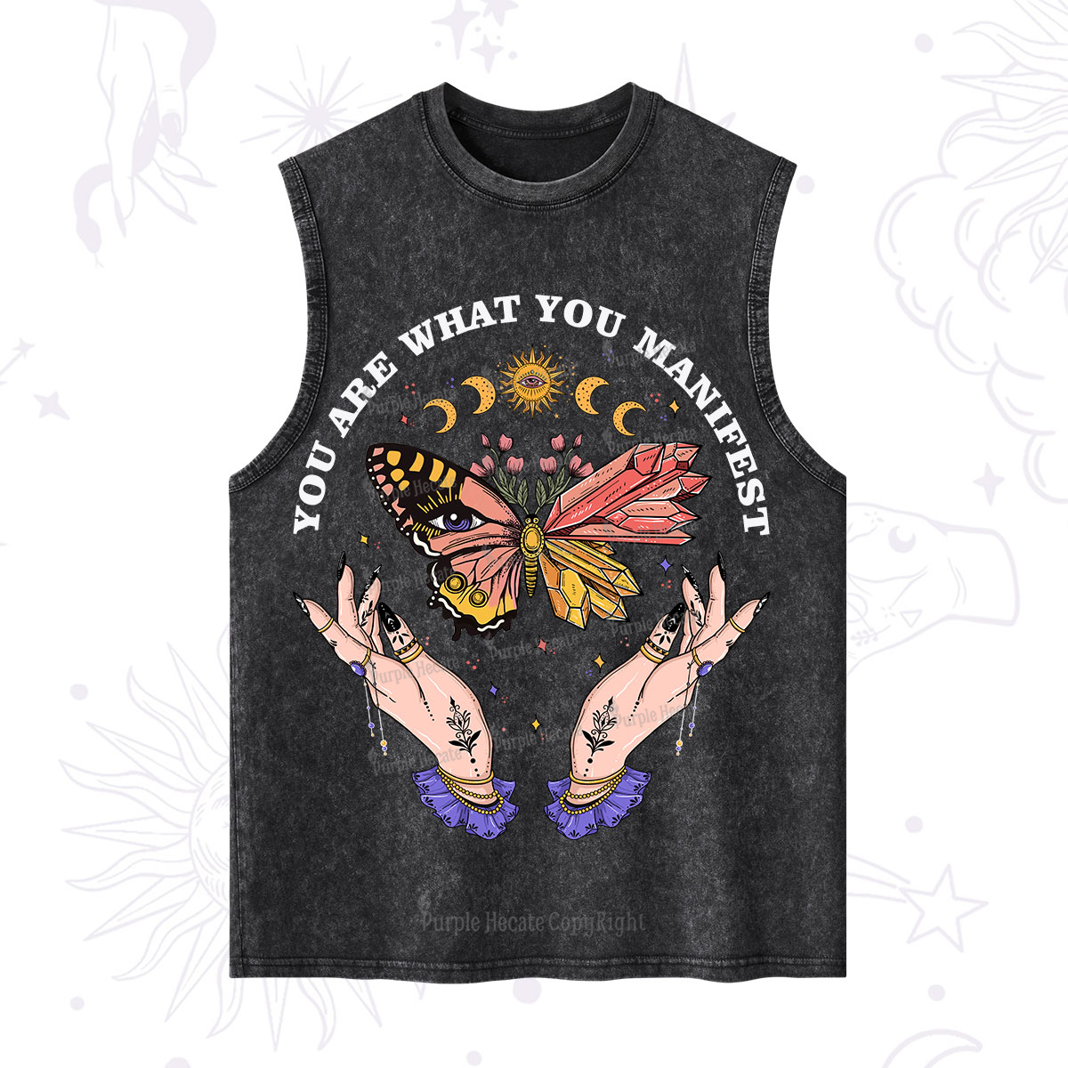 Purplehecate You Are What You Manifest Washed Tank