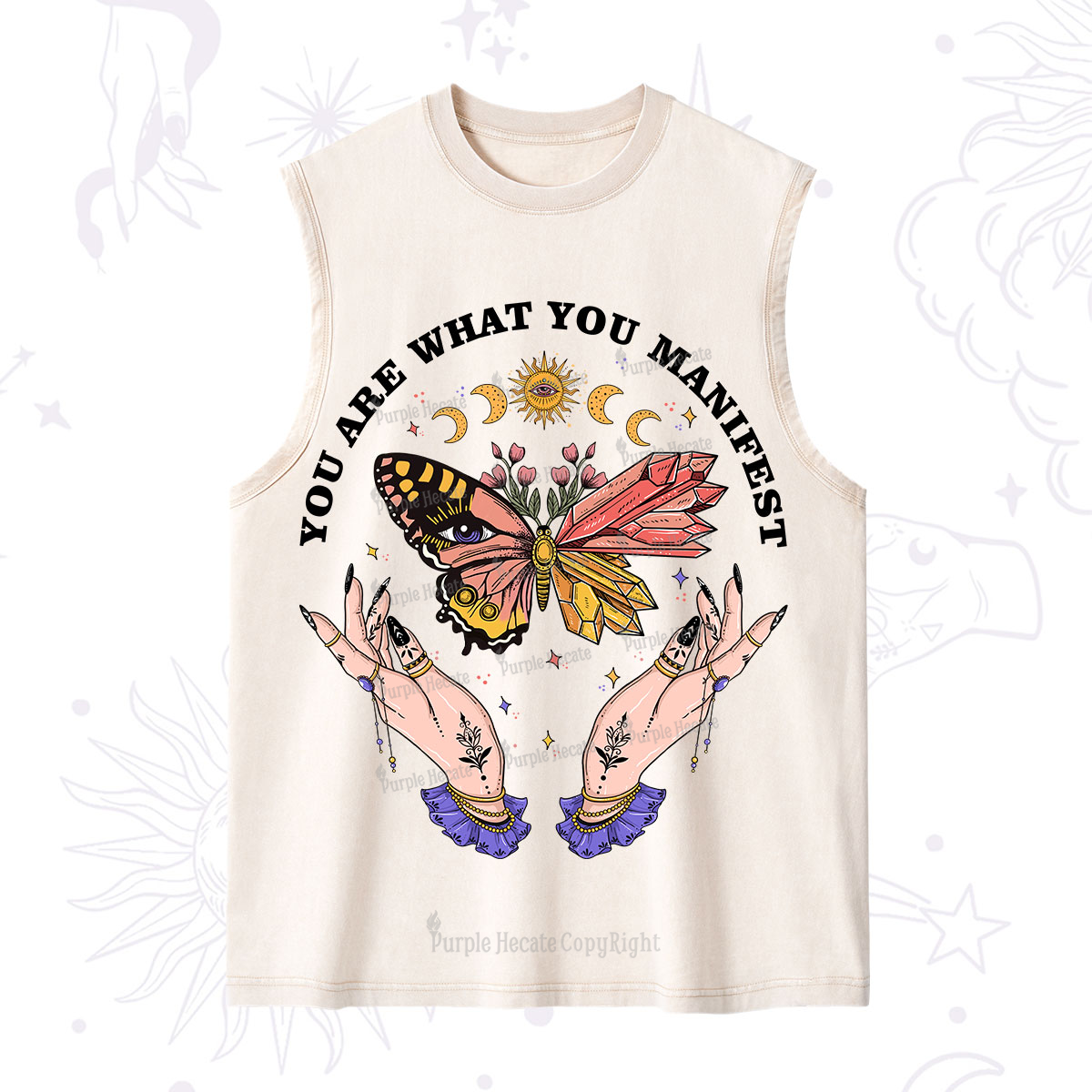 Purplehecate You Are What You Manifest Washed Tank