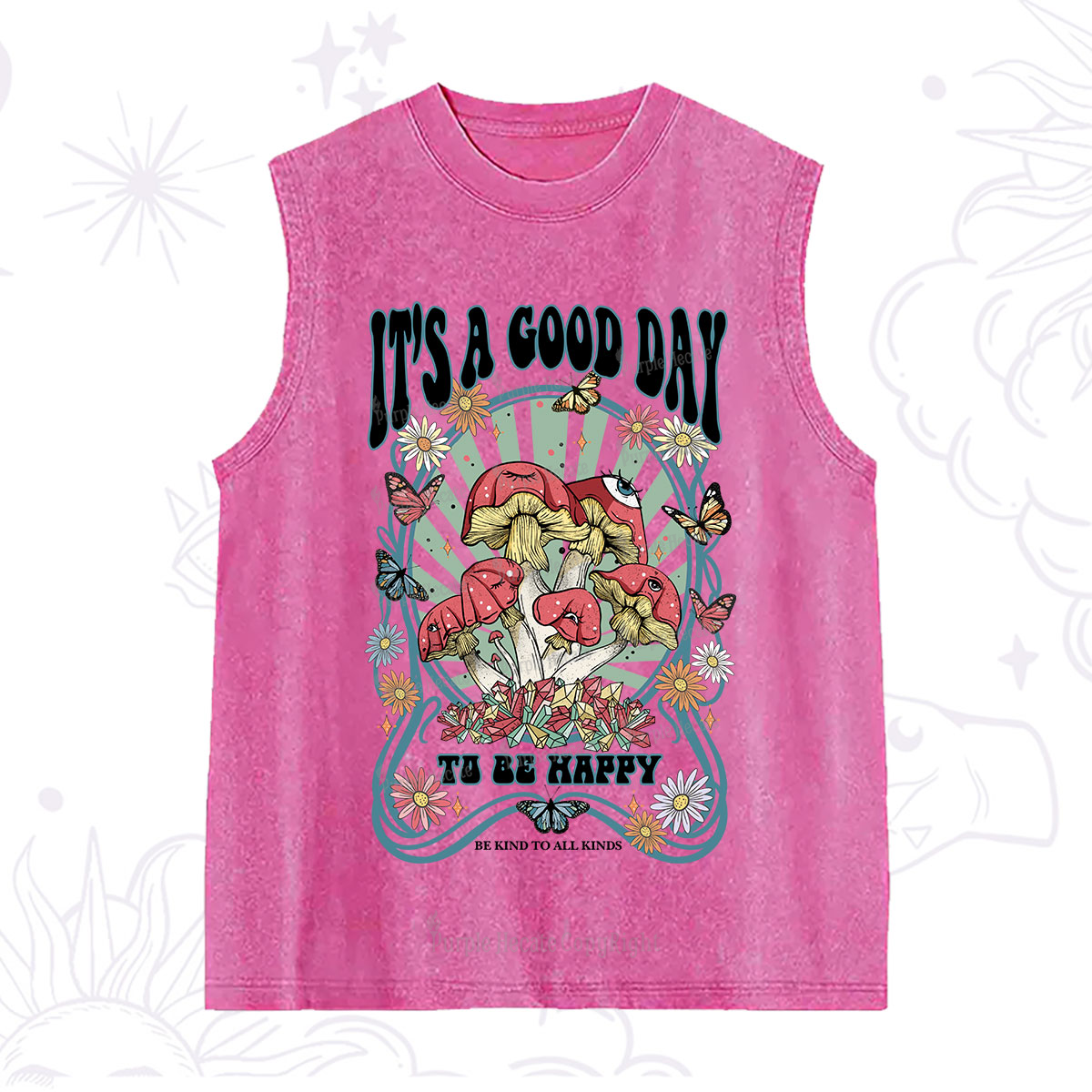 Purplehecate It's A Good Day To Be Happy Washed Tank