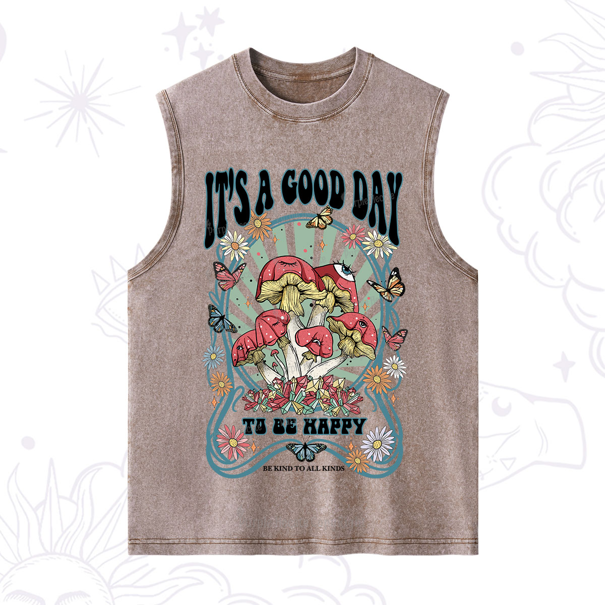 Purplehecate It's A Good Day To Be Happy Washed Tank