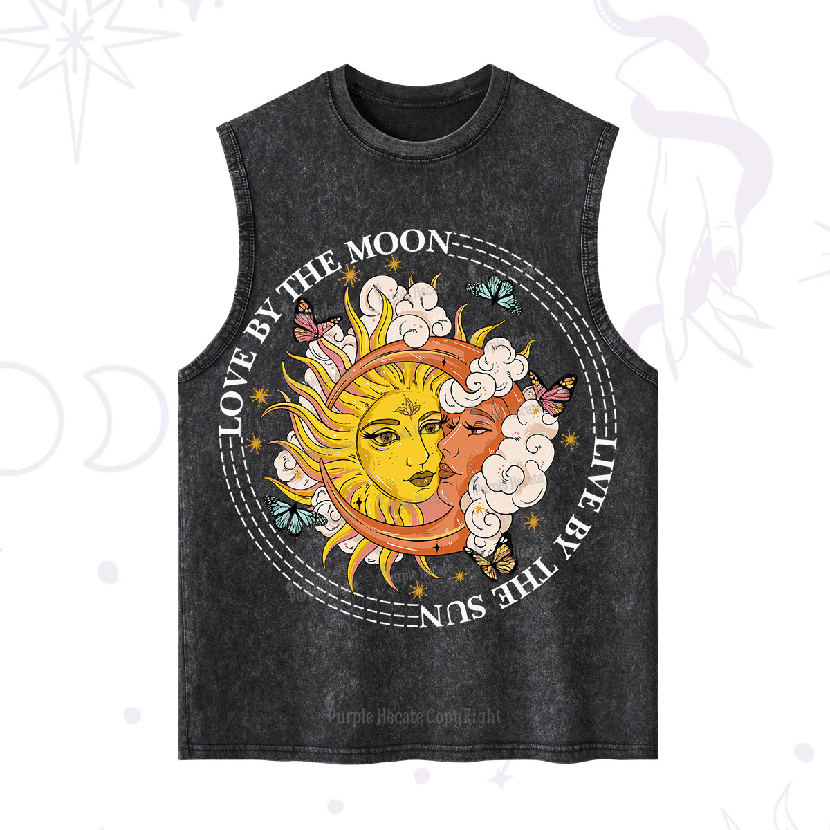 Purplehecate Live By The Sun Love By The Moon Washed Tank