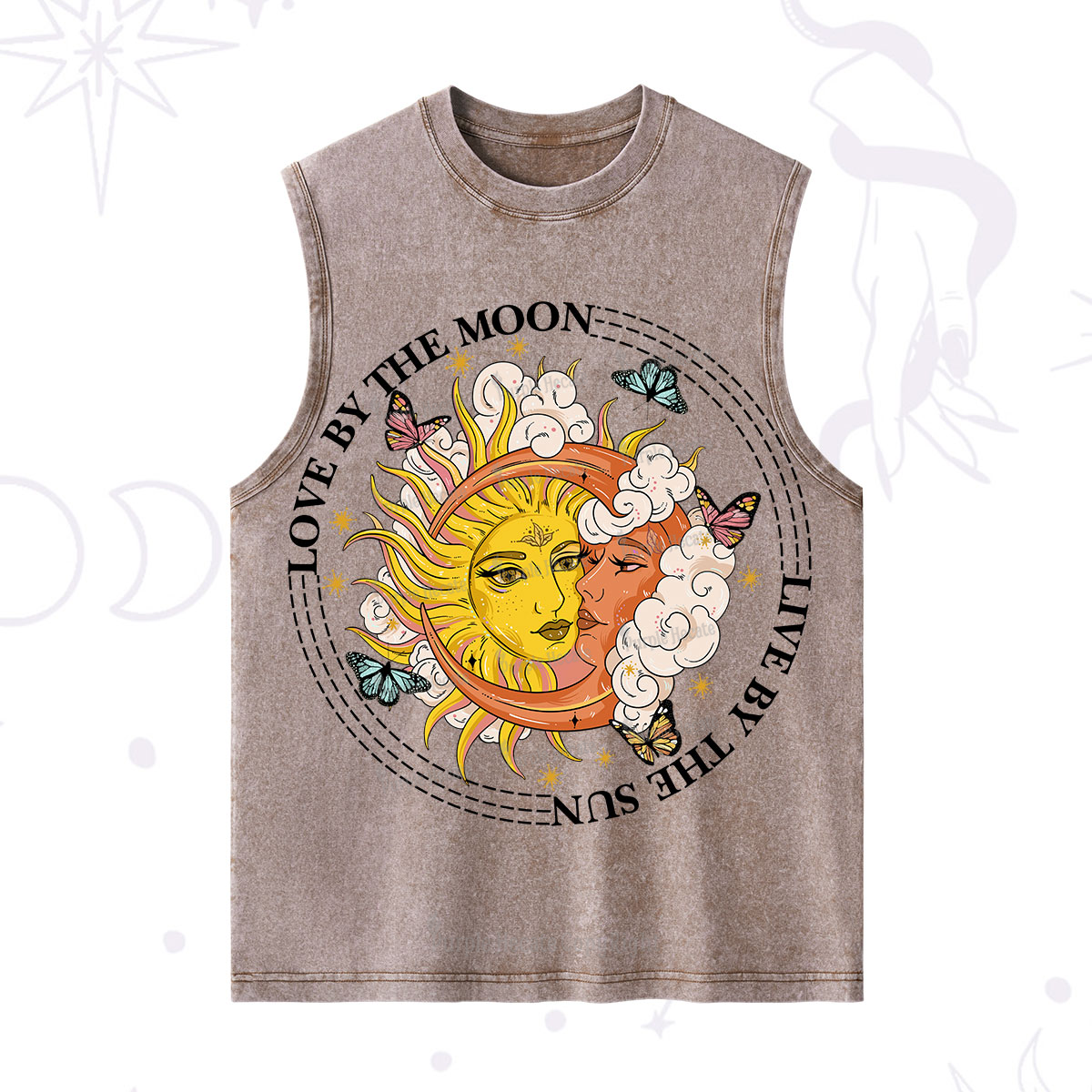 Purplehecate Live By The Sun Love By The Moon Washed Tank