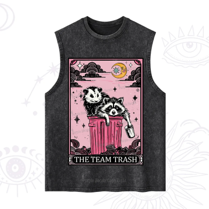 Purplehecate The Team Trash Raccoon & Possum Tarot Washed Tank