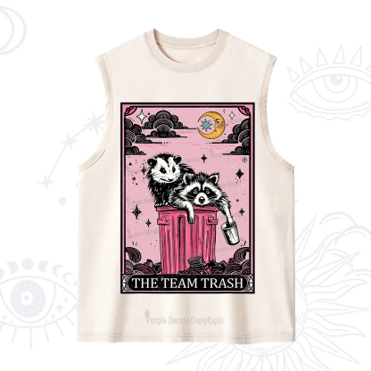 Purplehecate The Team Trash Raccoon & Possum Tarot Washed Tank