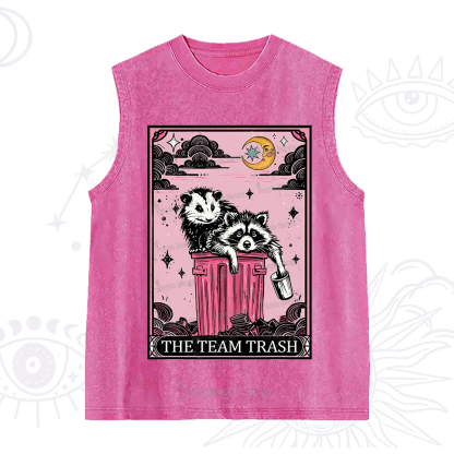 Purplehecate The Team Trash Raccoon & Possum Tarot Washed Tank