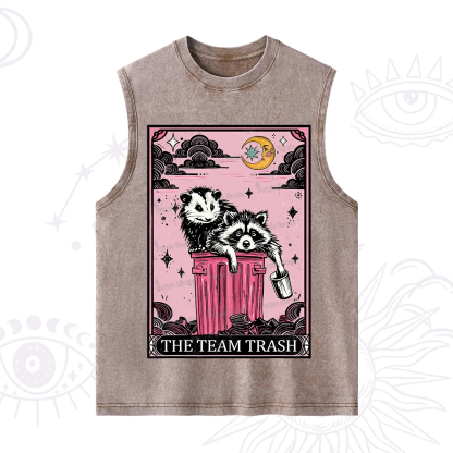 Purplehecate The Team Trash Raccoon & Possum Tarot Washed Tank